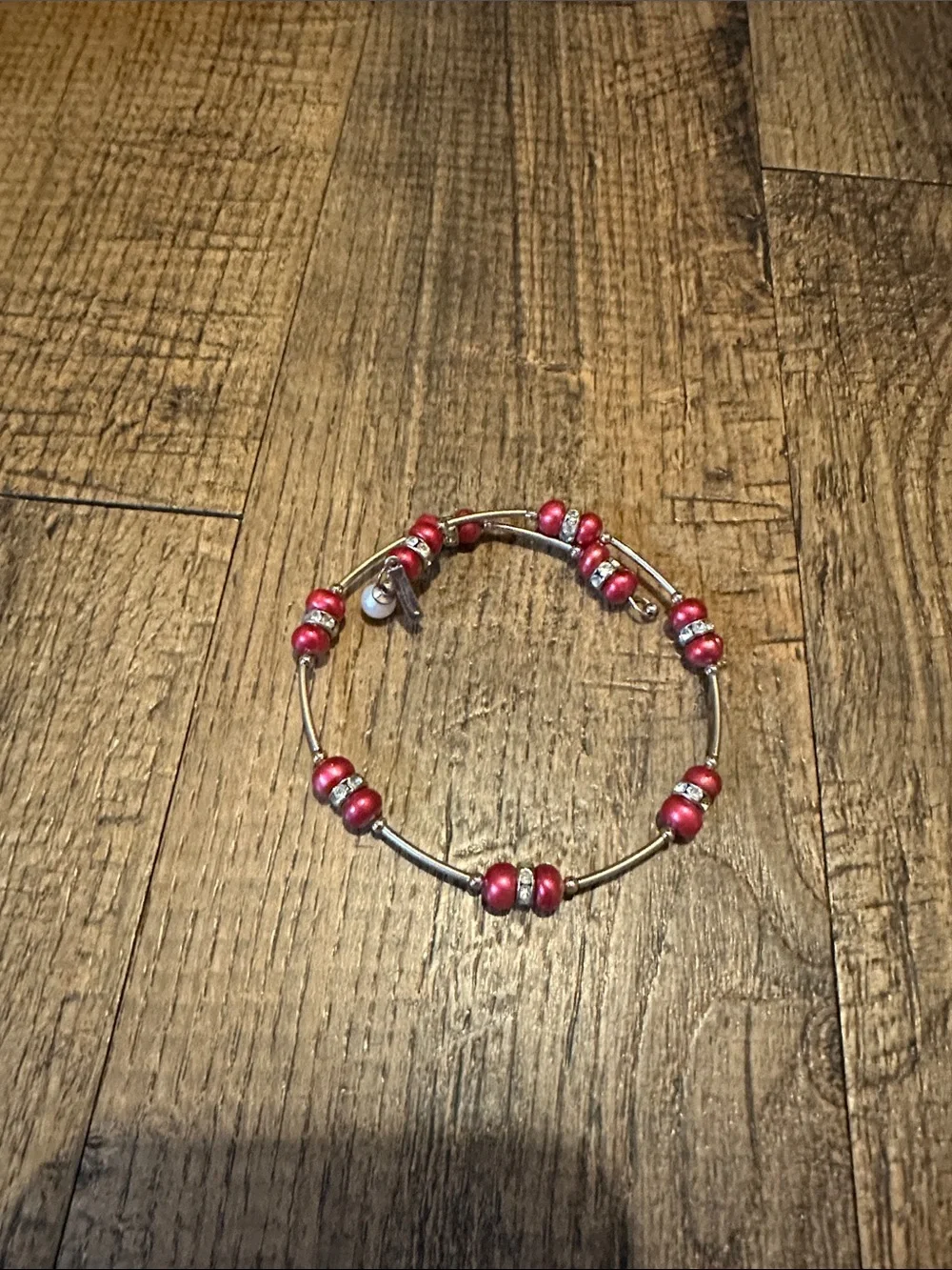 Set of 9 Beaded Stretch Bracelets - Multi-Color Pearl Accent